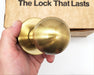 Schlage Door Knob Satin Brass 606 ORB D170 NO TURN Decorative NOS 1