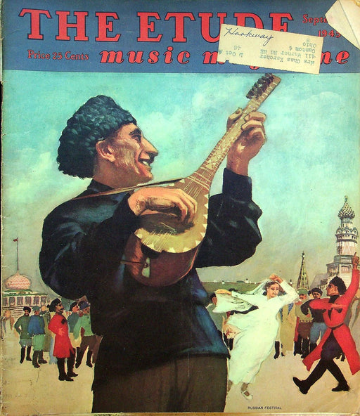 The Etude Music Magazine Sept 1945 Vol LXIII No 9 Make it Clear, Sheet Music 1