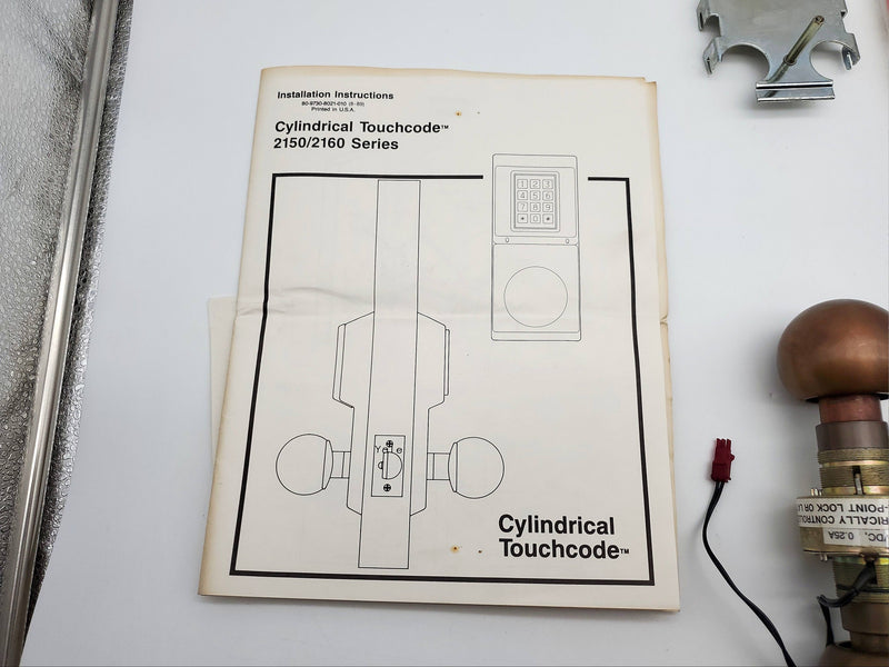 Yale Touch Code Door Knob Entry Lock 2150 Oiled Bronze 2-3/4" BS Missing PCs