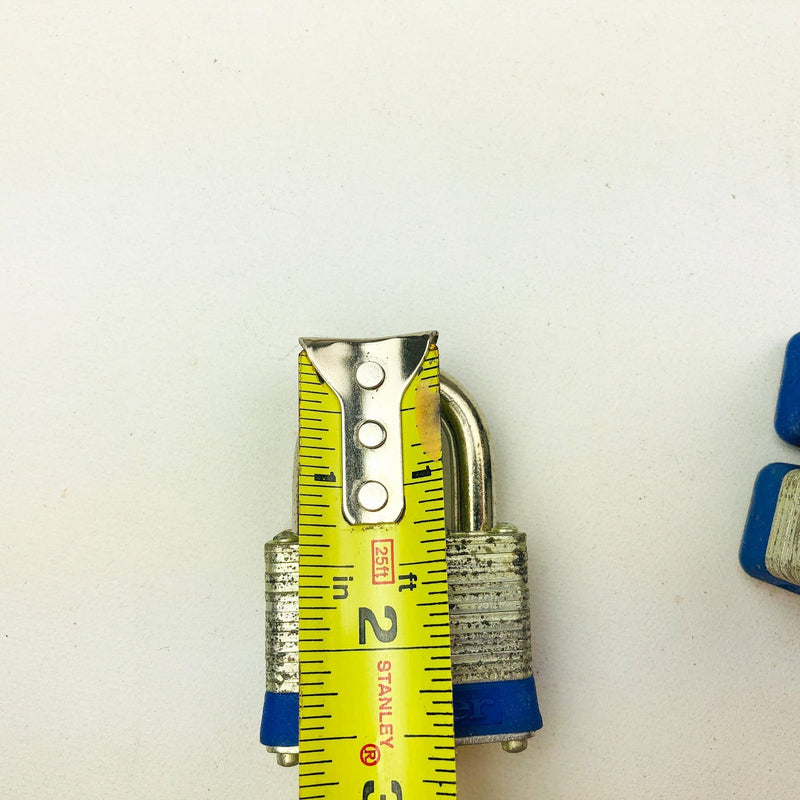 3ct Vintage No 1 Master Lock Padlock 1-1/4" Shackle New NOS Keyed Alike 3735 6