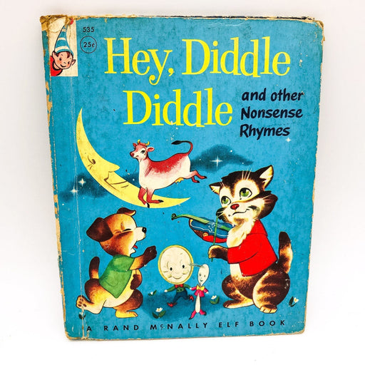 Hey Diddle Diddle Hardcover Davi Botts 1956 Rand McNally Classic Nursey Rhymes 1