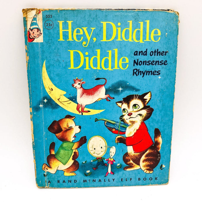 Hey Diddle Diddle Hardcover Davi Botts 1956 Rand McNally Classic Nursey Rhymes 1