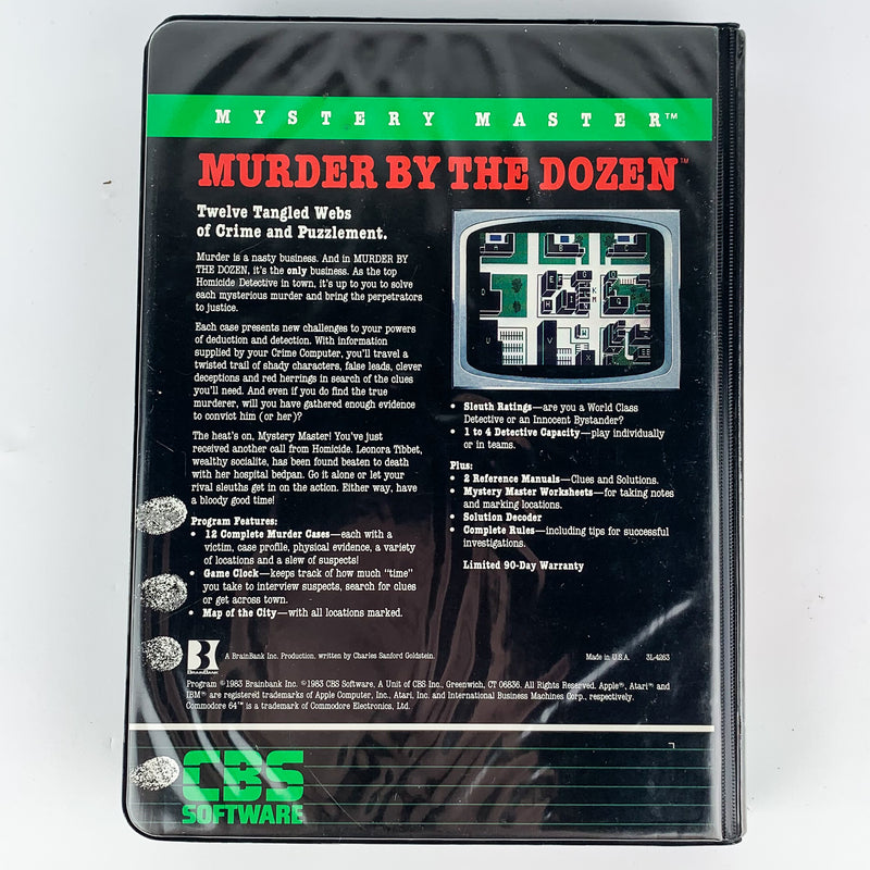 Dozen Software Mystery Master: Murder by the Dozen - Commodore 64 | 1983 CBS Software ...