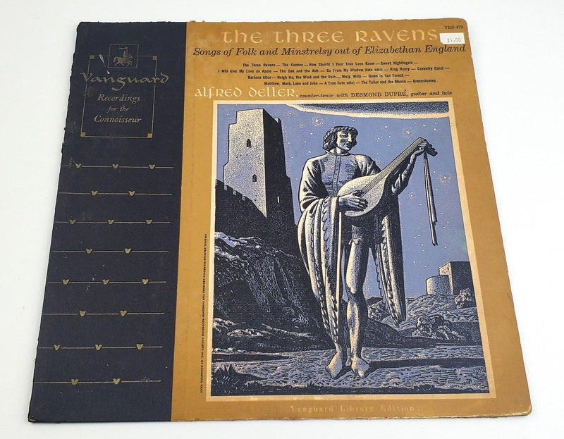 Alfred Deller The Three Ravens 33 RPM LP Record Vanguard 1955 1