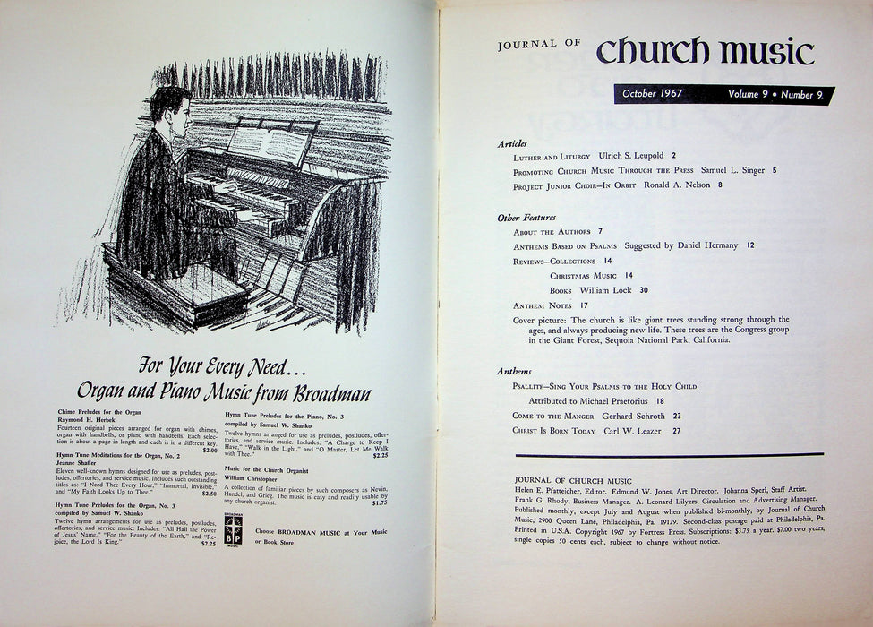 Journal of Church Music Magazine Oct 1967 Promoting Church Music Through Press 4