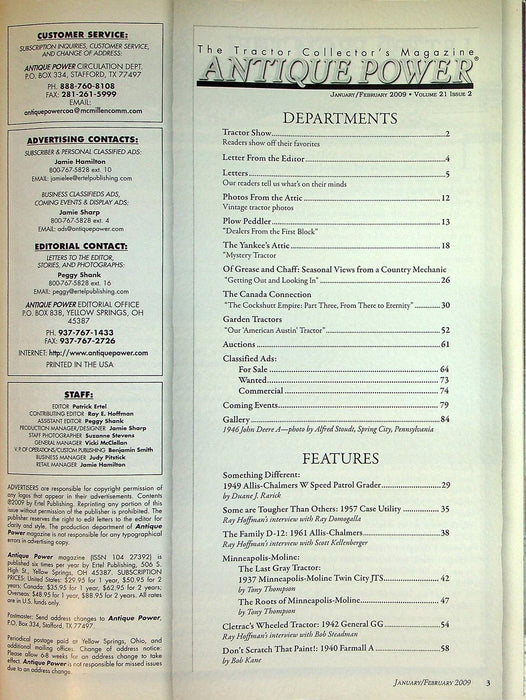 Antique Power Magazine February 2009 Vol 21 # 2 Cockshutt's Final Years