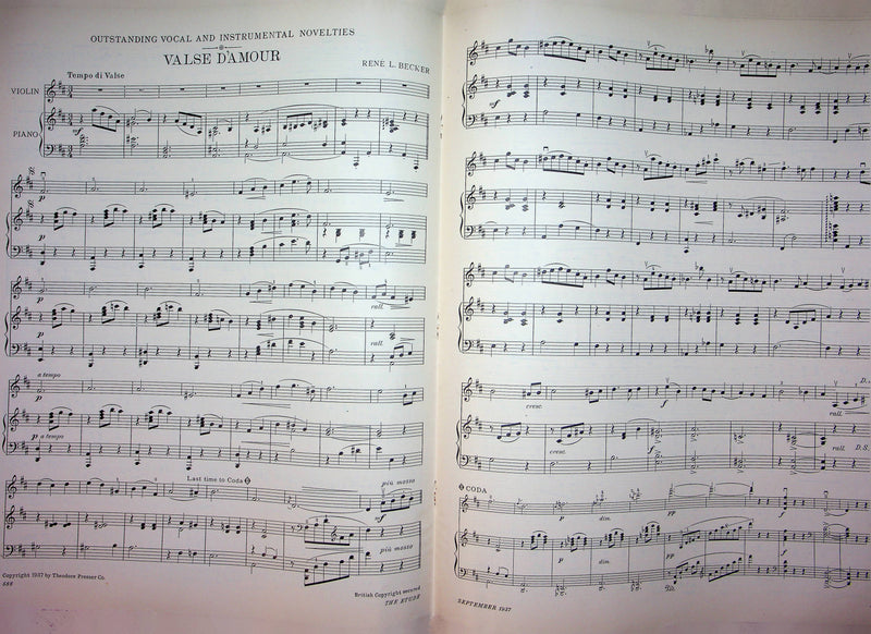 Jeanie With The Light Brown Hair Sheet Music Piano Song S Foster 1937 Etude Mag 4