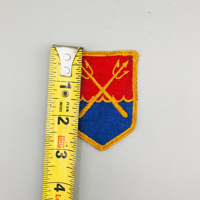 WW2 US Army Patch Eastern Defense Command Crossed Trident Pitchfork No Glow 2