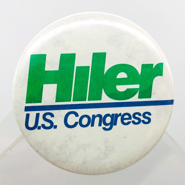 John Hiler US Congress Button 1.5" Pinback Political Candidate Campaign Vintage