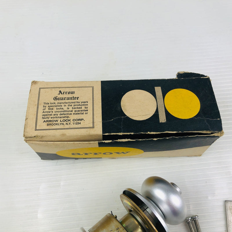 Arrow 157 Bedroom Door Knob Privacy Lockset Tudor Aluminum 2-3/8 ASA Missing 10