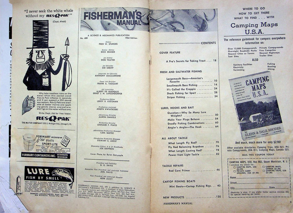 Fisherman's Manual Magazine 1964 No 680 Byron Dalrymples Trout Fishing Secrets