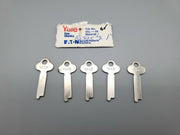 5x Yale R395 1/2 Key Blanks Flat Steel Vintage USA Made NOS 3