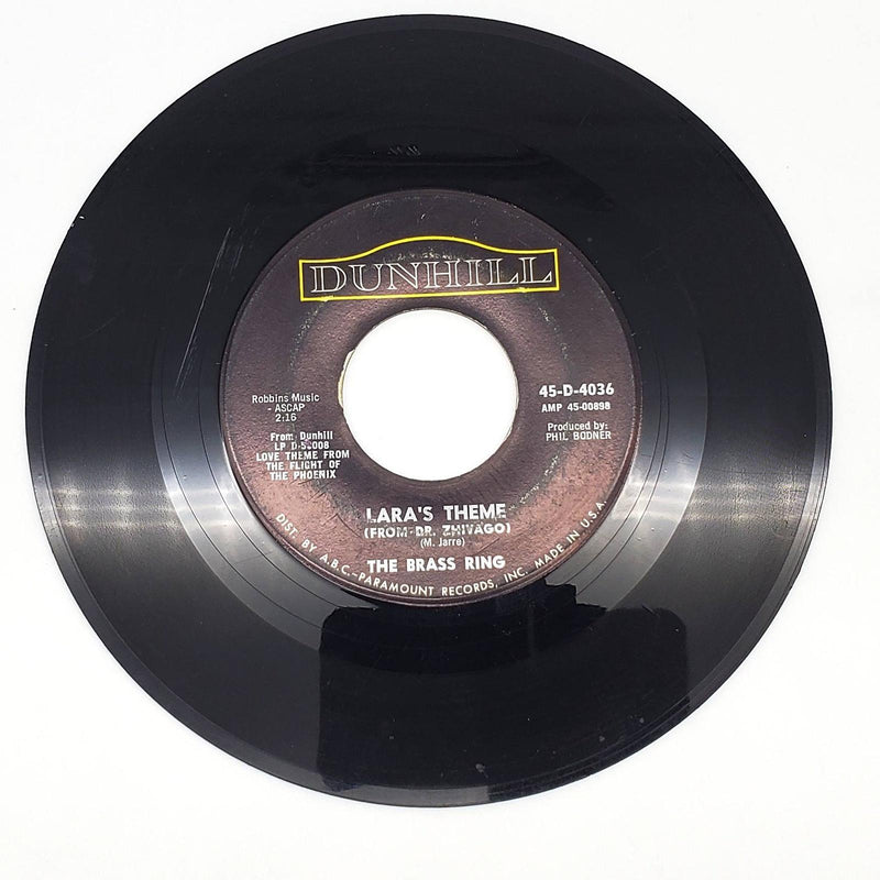 The Brass Ring Lara's Theme Dr. Zhivago Single 45 RPM Record Dunhill 45-D-4036 2