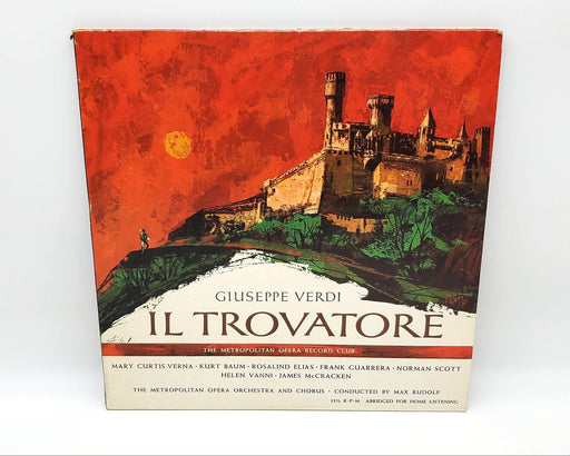 Giuseppe Verdi Il Trovatore 33 RPM Double LP Record Metropolitan Opera 1957 1