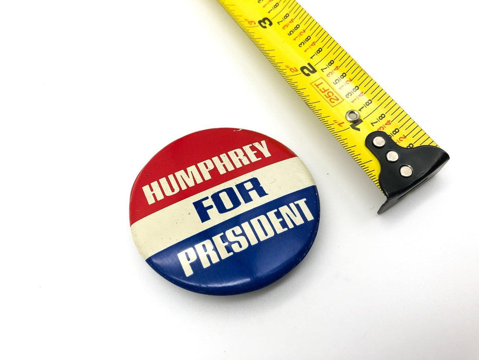 Humphrey for President Button Pinback 1.75" 1960s Red White Blue Hubert Campaign 7