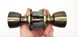 Schlage Door Knob Antique Brass Passage Latch 609 Bell F10N 2-3/8 & 2-3/4in NOS 4