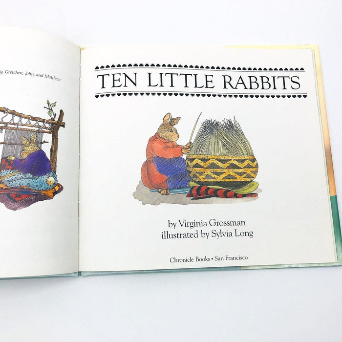 Ten Little Rabbits Hardcover Virginia Grossman 1991 Counting Native American 8