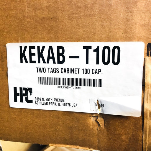 HPC Security Cabinet KEKAB-T100 Barrel Locking Two Tags 100 Key New Old Stock 2
