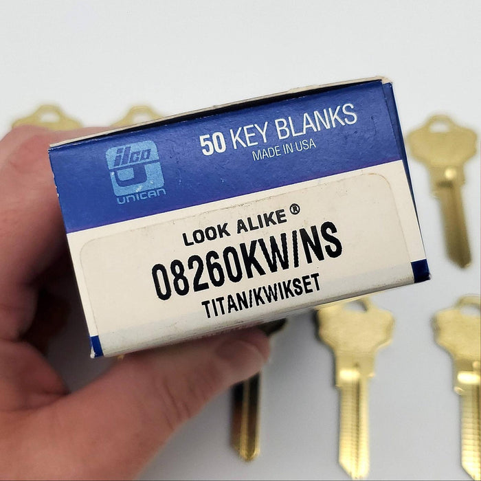 10x Ilco 08260KW Key Blanks KW Keyway Nickel Silver 6 Pin NOS