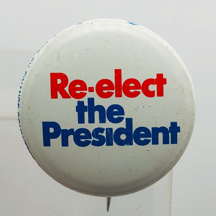 Vintage Re Elect President Nixon Button 1" Pinback Finance Committee Union 1