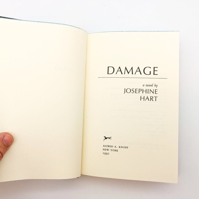 Damage Hardcover Josephine Hart 1991 Romance Betrayal Father Son 1st Edition 2 8