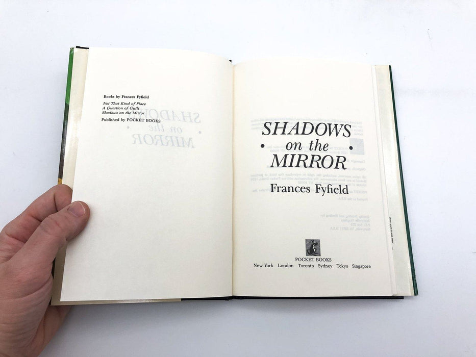 Shadows On The Mirror Francis Fyfield 1989 Pocket Books First Edition Hardcover 7