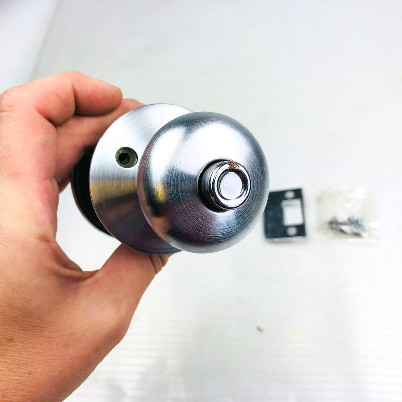 Schlage Privacy Locking Doorknob No Latch F40N-00-PLY-626 Satin Chrome New NOS