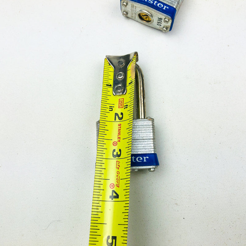 2ct Vintage No 3 Master Lock Padlock 1-7/8" Shackle Special New Keyed Alike 0536