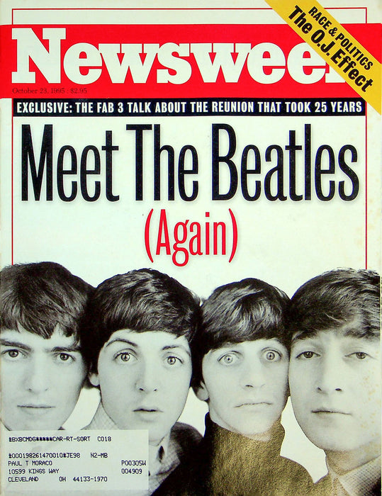 Newsweek Magazine October 23 1995 The Beatles 25 Year Reunion English Rock Band