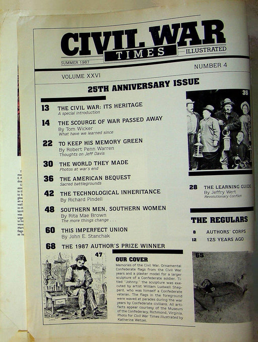 Civil War Times Magazine Summer 1987 Vol XXVI 4 Tom Wicker, Jeff Davis, Rita Mae 2