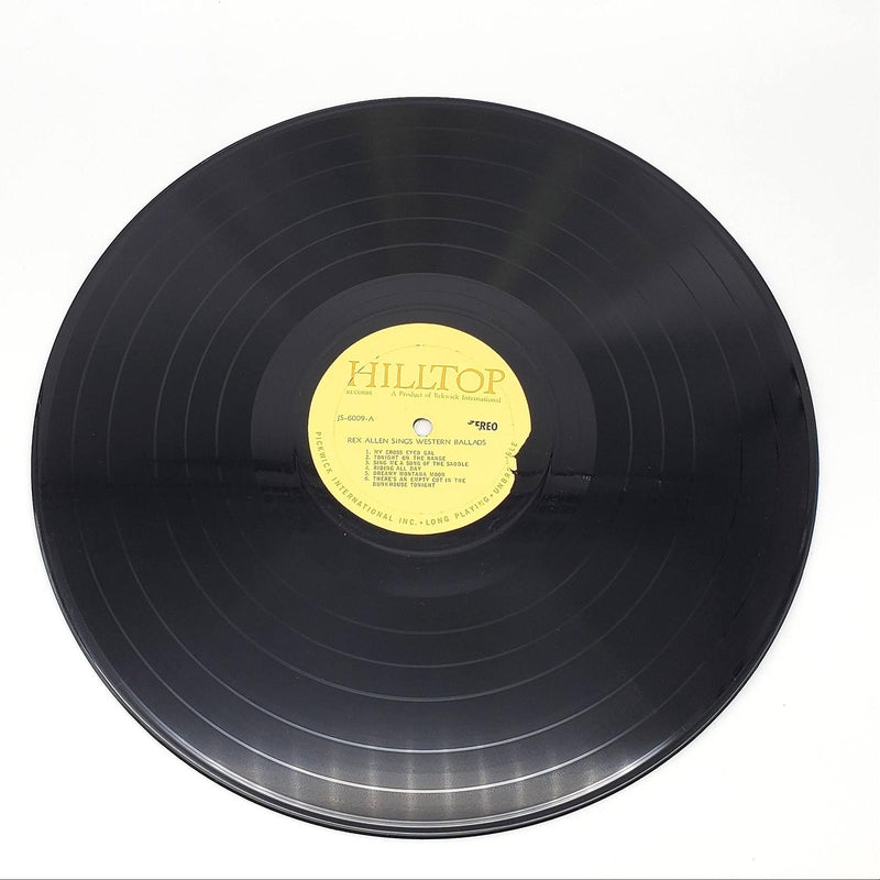 Rex Allen Rex Allen Sings Western Ballads LP Record Hilltop JS-6009 4