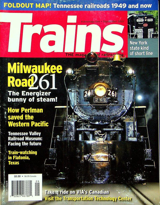 Trains Railroading Magazine September 2007 Vol 67 No 9 Milwaukee Road 261