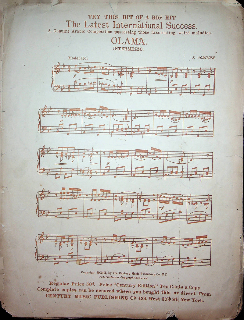 Guillaume Tell de Rossini Sheet Music Piano Song 1902 D Krug Op 170 No 34 4