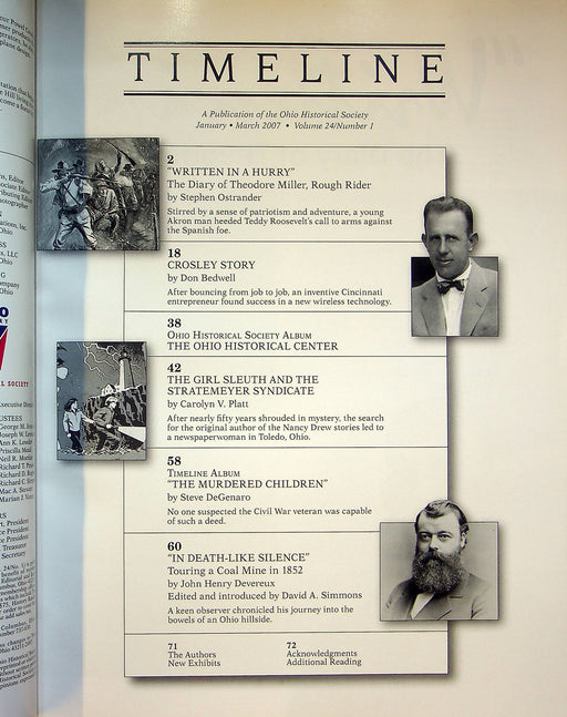 Timeline Ohio Historical Magazine Jan/March 2007 Vol 24 No 1 Theodore Miller 2