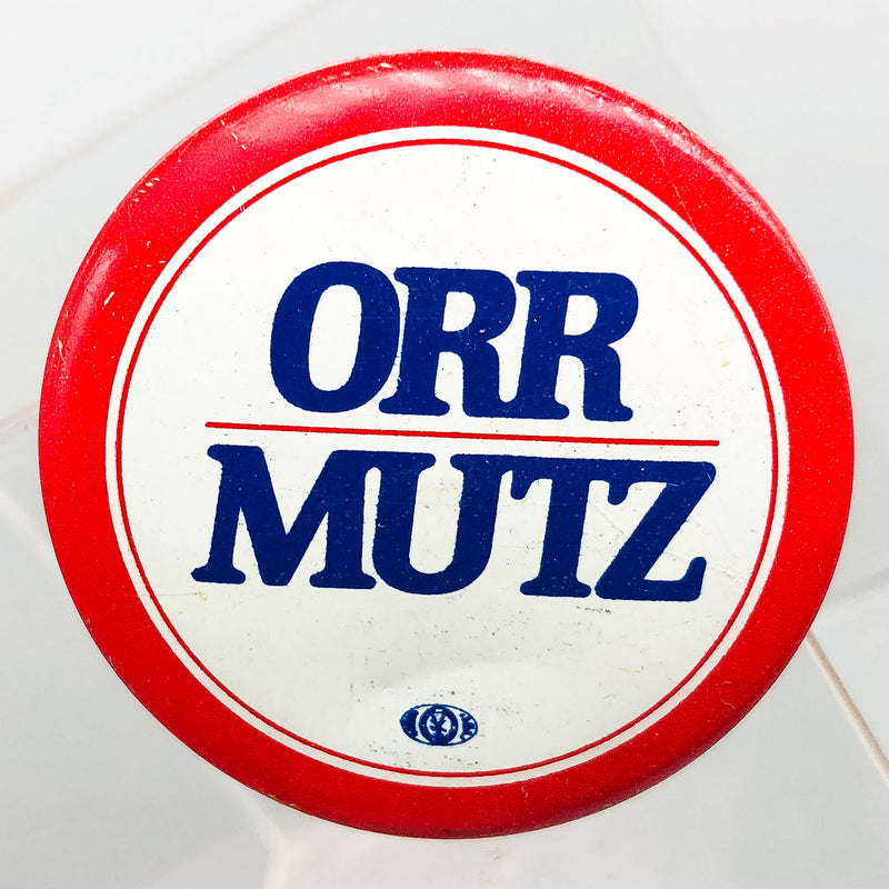 Orr Mutz Political Button 1.5" Indiana Governor Campaign Robert Bob Vintage 2