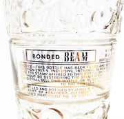 Vintage Rare Bonded Beam Clear Decanter - Crystal Glass Bonded 7