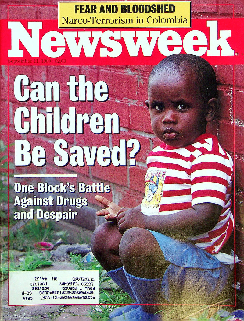 Newsweek Magazine September 11 1989 Cocaine Drug War Children Bogota Traffickers