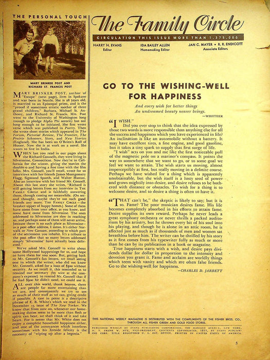 The Family Circle Magazine February 1 1935 Vol 6 No 5 Drucilla Strain 2