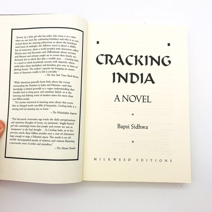 Cracking India SC Bapsi Sidhwa 1991 India Violence Coming Of Age 1st Edition 7