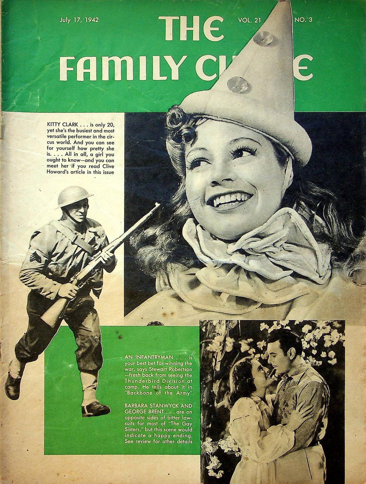 The Family Circle Magazine July 17 1942 Kitty Clark, George Brent ...