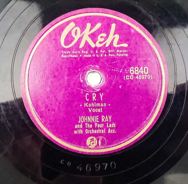 Johnnie Ray Cry / The Little White Cloud That 78 RPM Single Record OKeh 1951 1