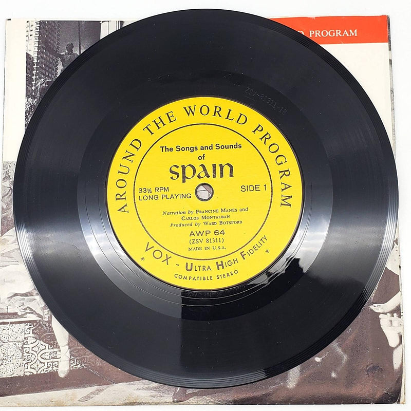 Francine Manes The Songs and Sounds of Spain 33 RPM Single Record VOX AWP 64 4