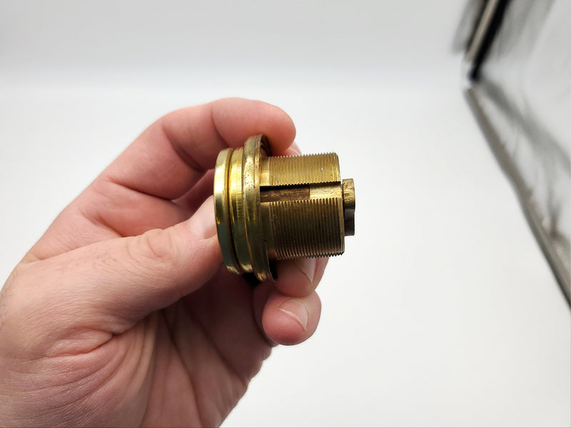 Kwikset Mortise Lock Cylinder No 361 Bright Brass 1-1/2" Length 2 Keys NOS