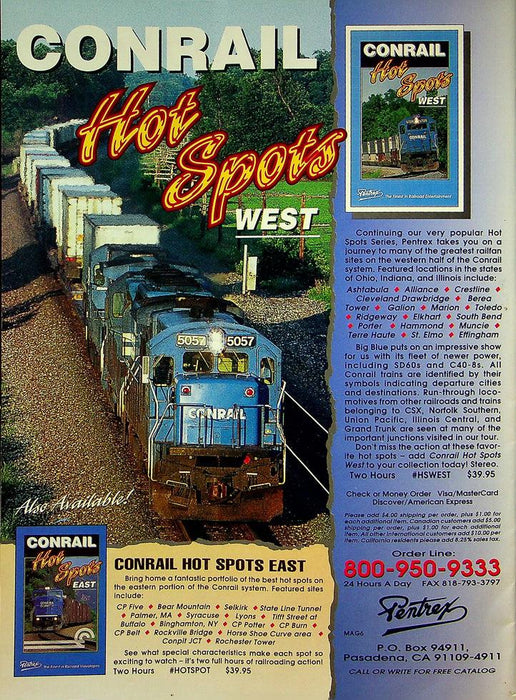 Railfan & Railroad Magazine October 1996 Vol 15 No 10 Tennessee Pass UP/SP