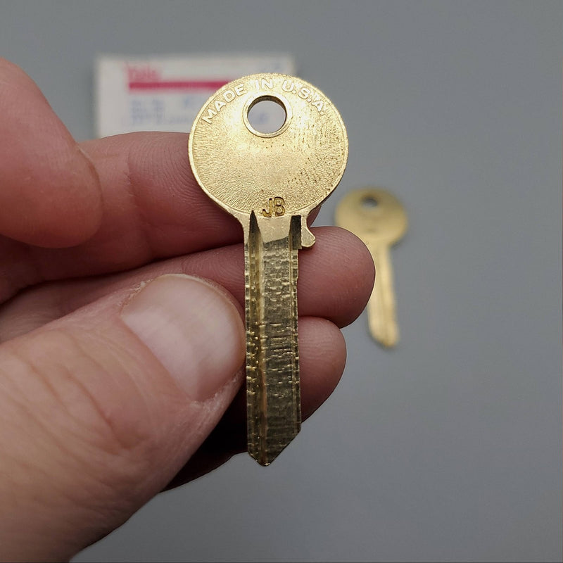 5x Yale RN12 Key Blanks JB Keyway Nickel Silver 6 Pin NOS 2