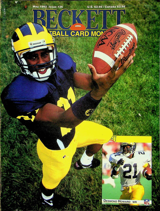 Beckett Football Magazine May 1992 # 26 Desmond Howard Pat Swilling Saints 1