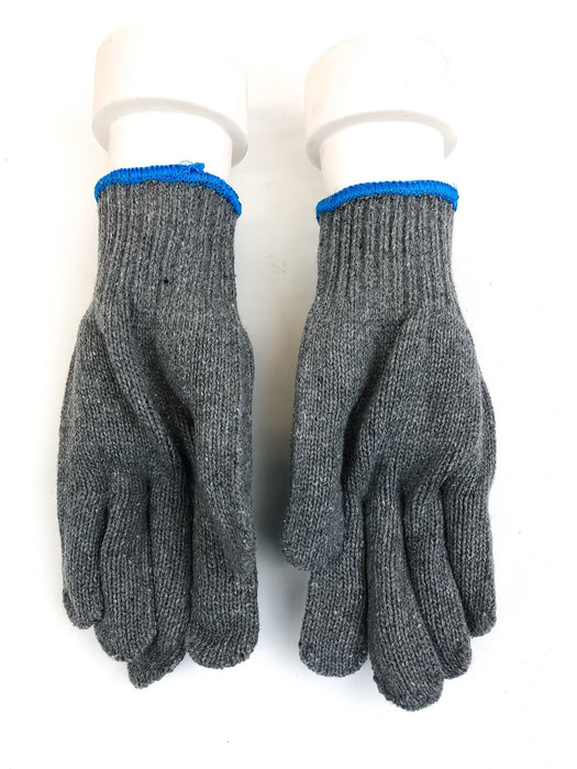 12 Pair Small Gray Poly Cotton String Knit Work Gloves SZ SMALL West Chester 4