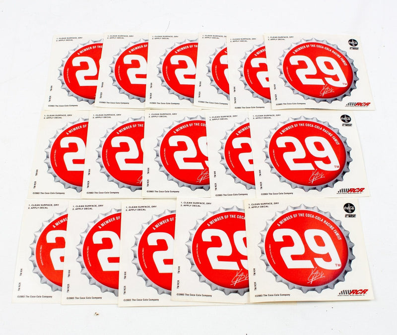 Kevin Harvick Signature Coca Cola Bottle Cap Decal - Nascar | Lot of 16 1