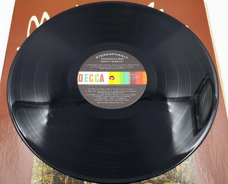 Marty Robbins This Much A Man 33 RPM LP Record Decca 1972 6