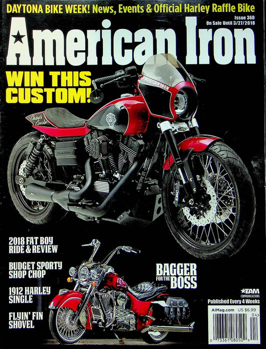 American Iron Motorcycle Magazine Mar # 360 2018 Harley Budget Sporty Shop Chop